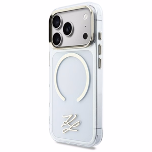 Karl Lagerfeld IML KL Script Logo MagSafe Suojakuori iPhone 17 Pro Maxille - Läpinäkyvä