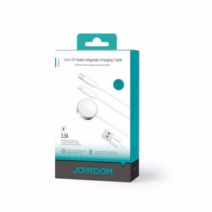 Joyroom S-IW008 3-in-1 cable magnetic charger USB-A - Lightning/USB-C 1.2m - white
