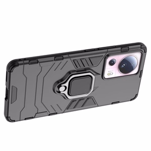 Ring Armor panssari Suojakuori Xiaomi 13 Litelle Magneettinen pidike sormusrengas musta