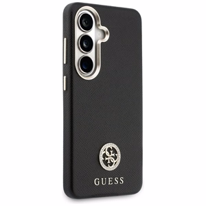 Guess suojakuori Rhinestone Round Logo MagSafe Samsung Galaxy S26:lle musta