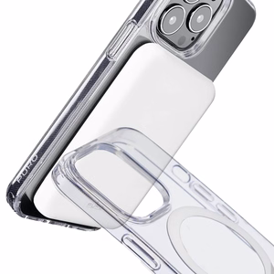 Puro Lite Mag MagSafe Silikoninen Suojakuori iPhone 14 Prolle - läpinäkyvä