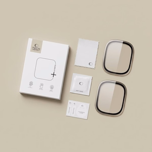 Tech-Protect 2-Pack Karkaistu Lasi Apple Watch Ultra 49mm - Hopeinen ja Musta
