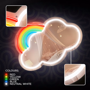 Neon MIRROR LED CLOUD moniväri FMNE05 Forever Light