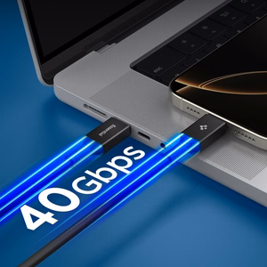 Spigen Essential EB24012CC USB-C / USB-C 240W 120cm Kaapeli - musta