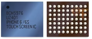 Mikropiiri IC 5G/5S/5C/6/6 Plus/SE/iPad Air/iPad Air 2 kosketus U12/U2401/U6600/U6650/U4100/U4150/U4301 (BCM5976) valkoinen
