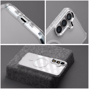 Case for Samsung S26 Frame Clear Hybrid Mag Cover compatible with MagSafe transparent