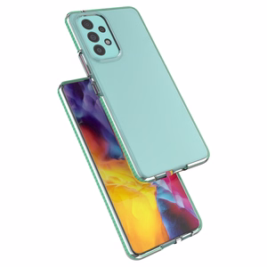 Kevät Kotelo kansi geelisuojus värillisellä kehyksellä Samsung Galaxy A73 tummansininen