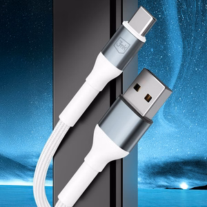 3mk Hyper Cable N-SERIES USB-A / USB-C 1m 9V/2A 18W - valkoinen