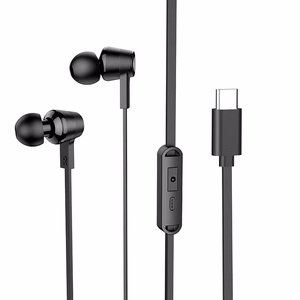 HOCO wire earphones Type C with microphone M86 black
