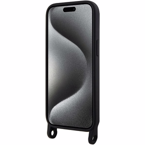 Karl Lagerfeld KLHCP15SSCBSKNK iPhone 15 6.1 kovakuori musta/musta Crossbody Silikoninen Ikonik