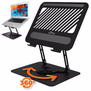 Säädettävä, pyörivä, ergonominen kannettavan tietokoneen teline 10–17″ LAPTOP STAND ROTO MT2662