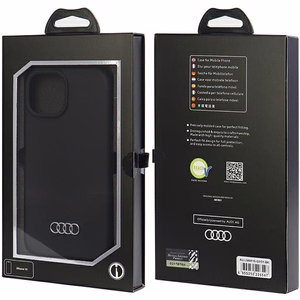 Audi silikonikuori iPhone 15:lle - musta