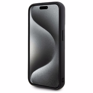 Karl Lagerfeld 3D Rubber Signature Suojakuori iPhone 15 Pro:lle - musta