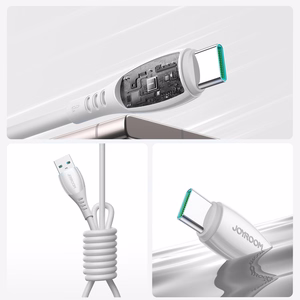 Joyroom S-A59 Vibrant Series 3A USB-A - USB-C Kaapeli 1,2m - valkoinen