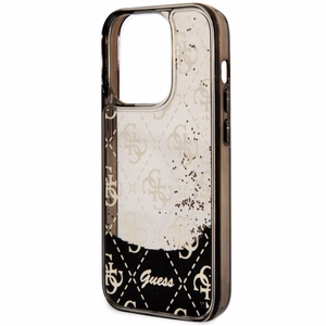 Guess GUHCP14LLC4PSGK iPhone 14 Pro 6.1" musta/musta hardcase Liquid Glitter 4G Transculent