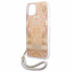 Guess GUHCP13SHFLSD iPhone 13 mini 5.4" kultainen/kultainen kovakotelo Kukkahihna