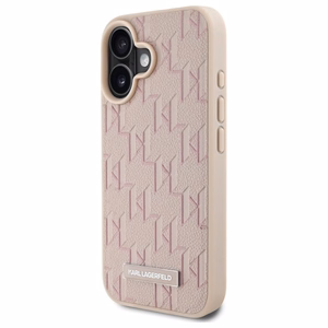 Karl Lagerfeld Hot Stamp MagSafe Suojakuori iPhone 16:lle - Vaaleanpunainen