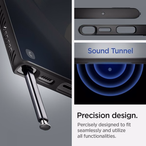 Spigen Liquid Air kotelo Samsung Galaxy S22 Ultra - Matta musta