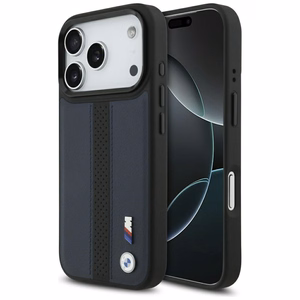 BMW M Perforated Stripe Logo MagSafe Suojakuori iPhone 17 Pro:lle - Laivastonsininen