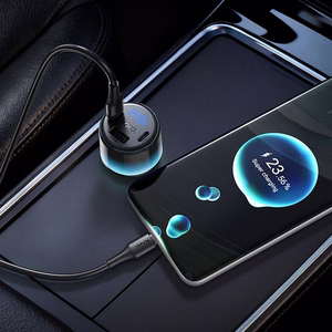 Hoco Z69B -autolaturi, USB-A + 2 × USB-C, PD QC3.0, 57 W, musta