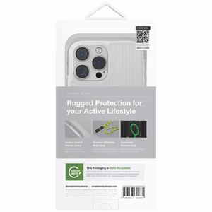 Uniq Combat Active Magclick Lataus Suojakuori iPhone 16 Pro Max:lle - Valkoinen