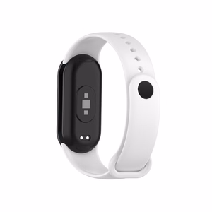 SILIKONIHIHNA MI BAND 8/M8 (2). VALKOINEN