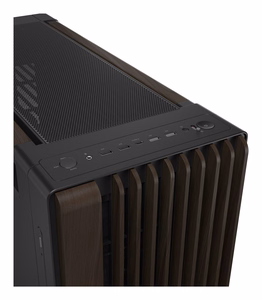 ASUS ProArt PA602 puuviimeistelty moderni musta keskikokoinen tornikotelo metallipaneelilla, musta/puu