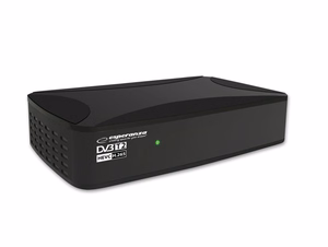 Esperanza EV108R – DVB-T2 H.265/HEVC -digitaalinen antenniverkon vastaanotin, musta