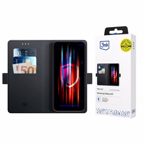 3mk Wallet Case Flip-lompakkosuojakuori Samsung Galaxy A15 5G:lle - musta