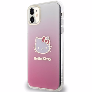 Hello Kitty IML Gradient Electrop Kitty Head suojakuori iPhone 11 / Xr:lle - vaaleanpunainen