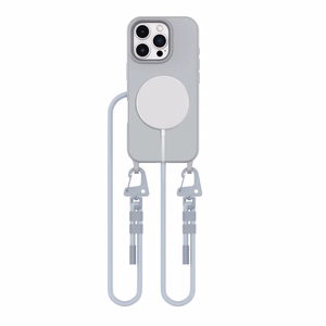 Tech-Protect MagNecklace MagSafe Suojakuori kaulanauhasolmulla iPhone 16 Pro Max:lle - Harmaa