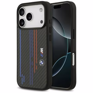 BMW M Kevlar Lines & Logo MagSafe Suojakuori iPhone 17 Prolle - musta