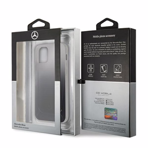 Mercedes Transparent Line -kotelo iPhone 12 mini - musta