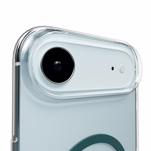 Puro Lite Mag TPU+PC suojakuori MagSafe-yhteensopiva iPhone 17 Air:lle - läpinäkyvä turkoosilla renkaalla