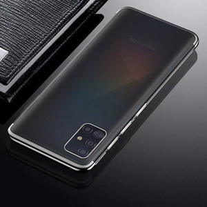 Kirkas väri Asia Gel TPU elektrolyyttinen kehys Cover Samsung Galaxy A72 4G musta musta