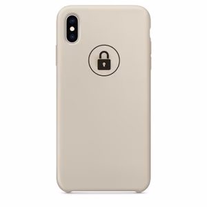 Puhelimen silikoninen suojakuori Apple iPhone Xs Max / Stone / pakkauksessa