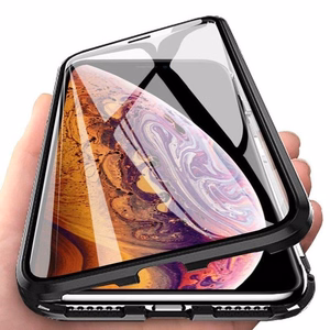 Wozinsky Full Magnetic Case Full Body etu- ja takakuori sisäänrakennettu lasi Samsung Galaxy A72 4G musta läpinäkyvä musta läpinäkyvä