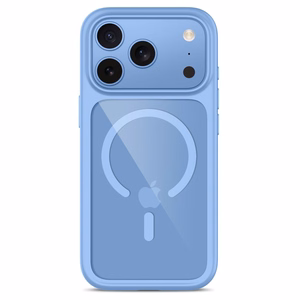 Tech-Protect MagOne CC MagSafe suojakuori ja 2 kpl karkaistuja laseja malleille iPhone 18 Pro Max / 17 Pro Max, läpinäkyvä sininen