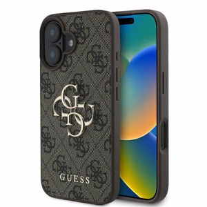 Guess 4G Big Logo kotelo iPhone 16 - ruskea