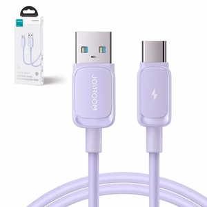Joyroom Multi-Color Series A14 USB-A / USB-C 3A Kaapeli 1.2m - violetti