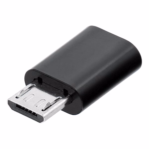 Adapteri Type C - Micro USB Blue Star - musta