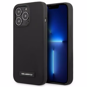 Karl Lagerfeld Silikoni Plaque Case iPhone 13 Pro / iPhone 13 - musta