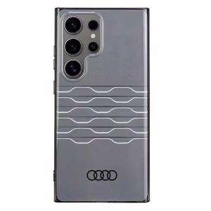 Audi IML Geometric Pattern Suojakuori S24 Ultra S928 Musta/Musta Kova Suojakuori AU-IMLS24U-A6/D3-BK