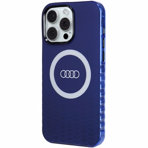 Audi IML Big Logo MagSafe Suojakuori iPhone 15 Pro Max:lle - sininen