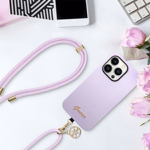 Guess Yleinen CBDY Kantonauha Lila Nylon 4G Metal Charm