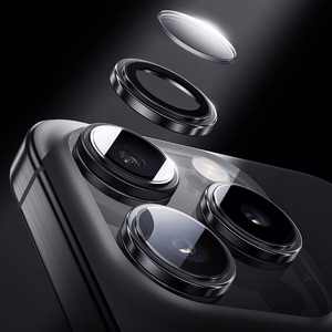 Benks Tempered glass Glass Warrior Lens Protector on camera for Iphone 16 Pro/16 Pro Max (lens 3 pieces) silver