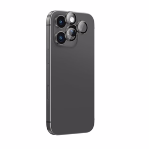 AmazingThing AR Aluminum 3 Lens Glass kameralinssikehyksellä iPhone 16 Pro / 16 Pro Max:lle - musta