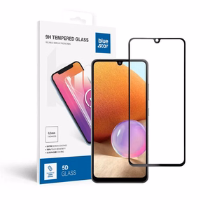 Suojalasi Blue Star - SAMSUNG A32 LTE koko näyttö (täysliimaus kehyksellä/pieni koko) - musta