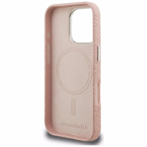 Karl Lagerfeld FW Stamped Karl MagSafe Suojakuori iPhone 16 Pro Max - vaaleanpunainen
