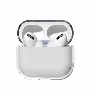 Kotelo AirPods 2 / AirPods 1 -kuulokkeille jäykkä, vahva, läpinäkyvä suojus kuulokkeille (kotelo A)